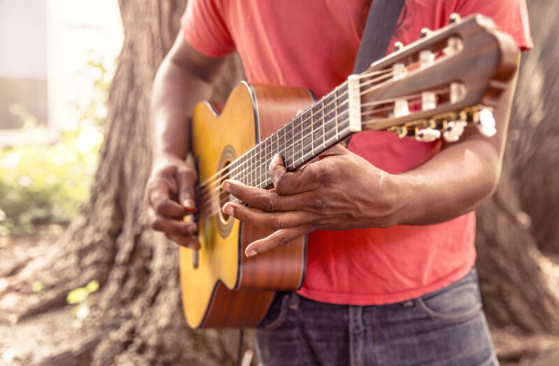 Man Playing Guitar Free Stock Photo