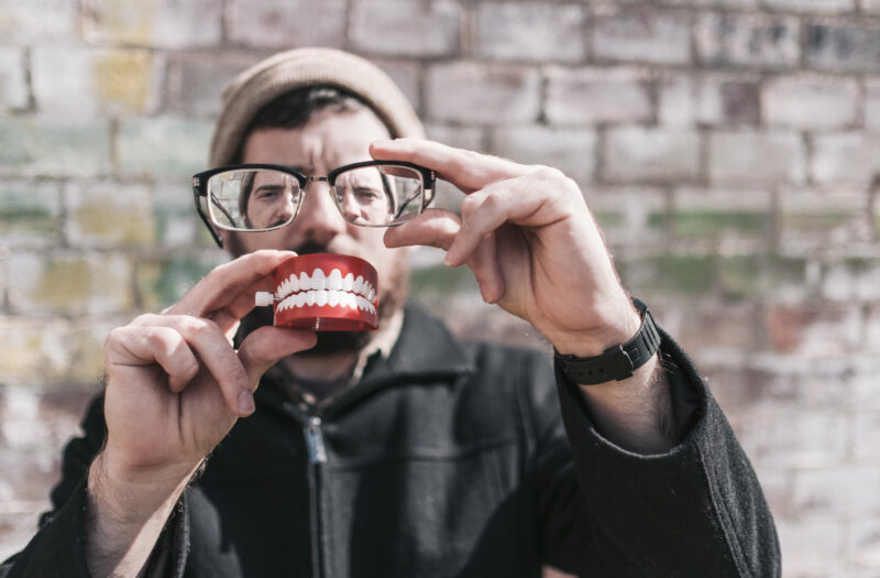 Hipster Man With Teeth Free Stock Photo