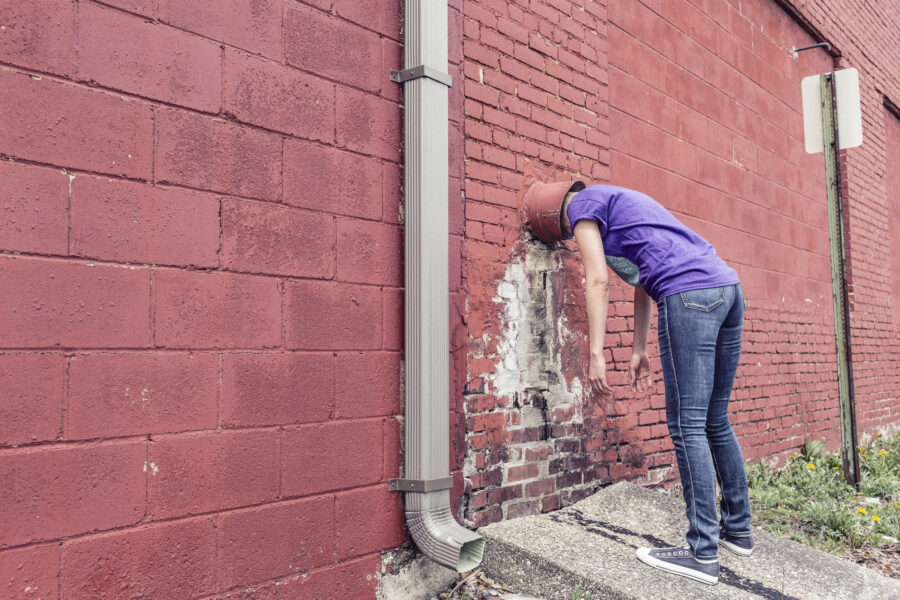 Stuck in the Wall Royalty Free HD Stock Photo and Image