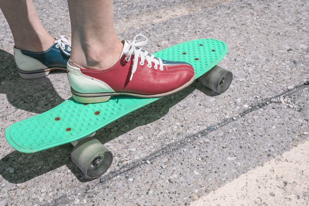 Shoes and Skateboard Free Stock Photo