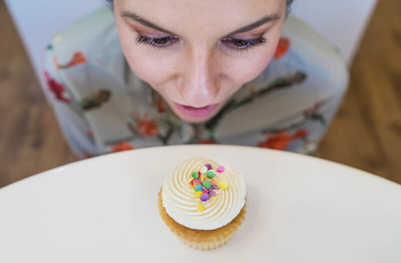 Woman & Cupcake Free Stock Photo