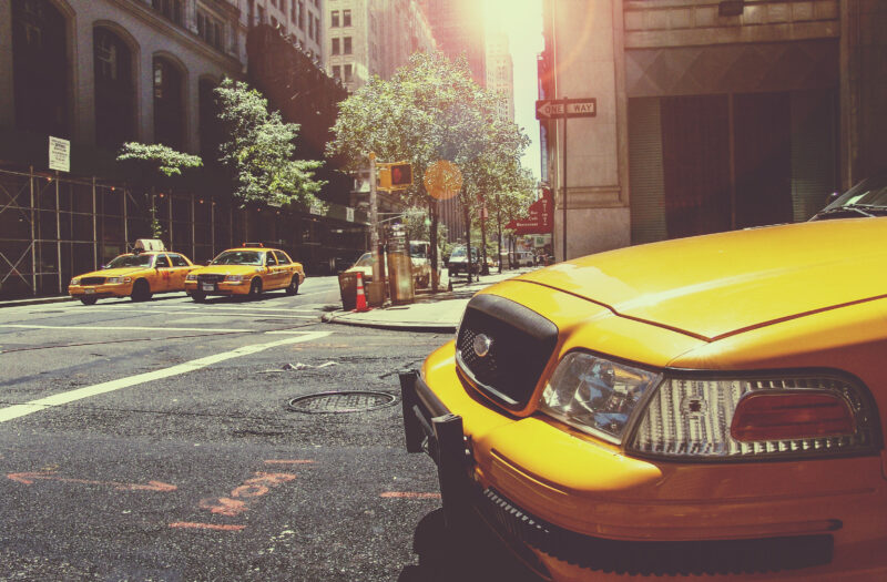 Yellow Cab in New York Free Stock Photo