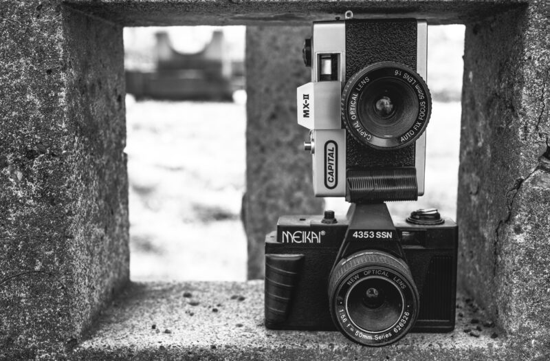 View Black & White Cameras Free Stock Image