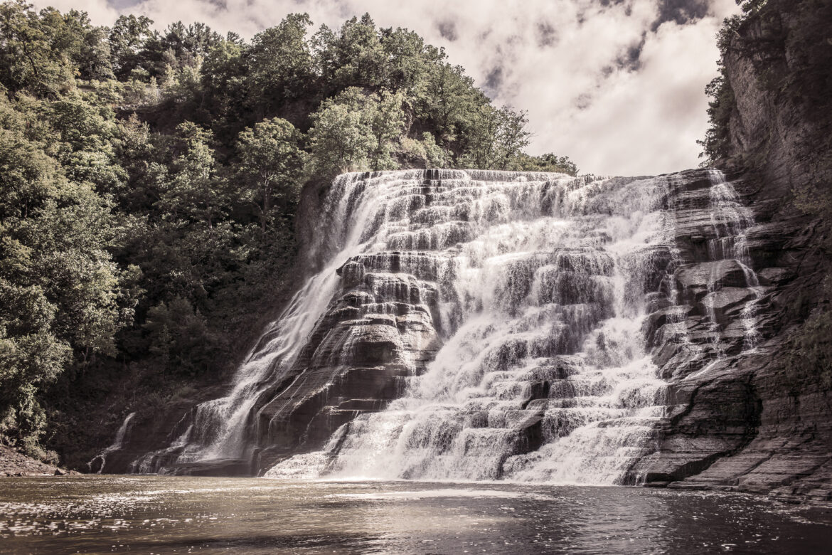 Summer Waterfall Free Stock Photo