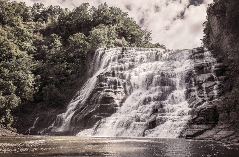 View Summer Waterfall Free Stock Image