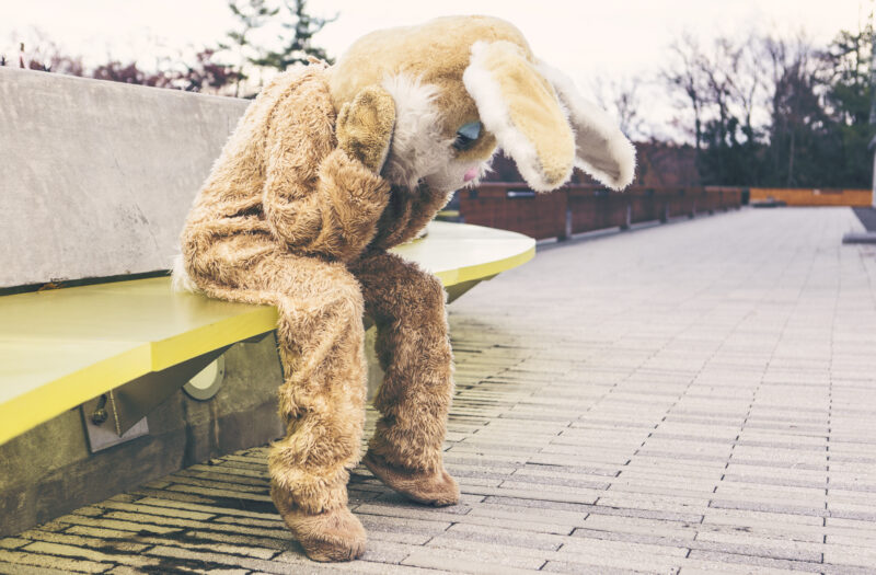 Sad Bunny Costume Free Stock Photo