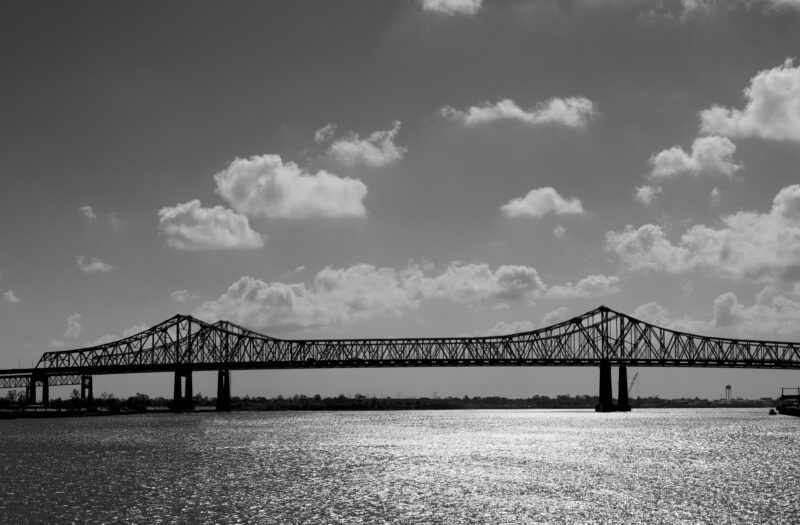 View Black & White Suspension Bridge Free Stock Image