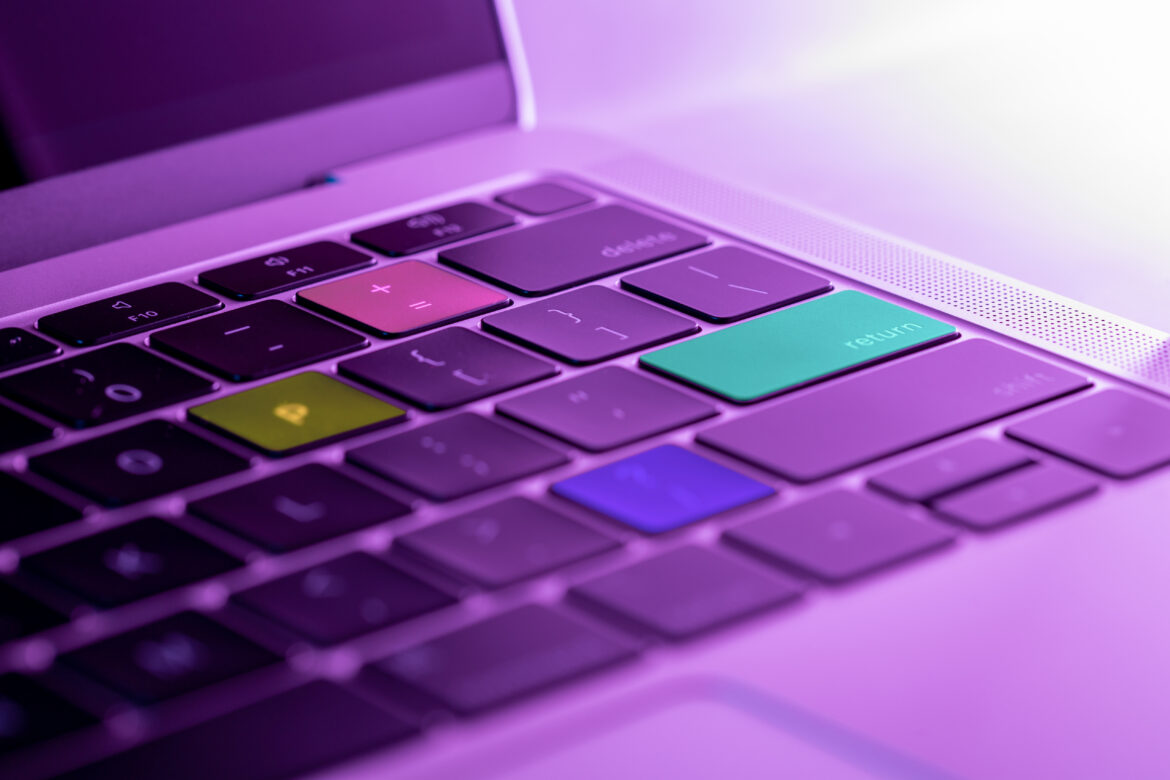 Colorful Laptop Keys Free Stock Photo