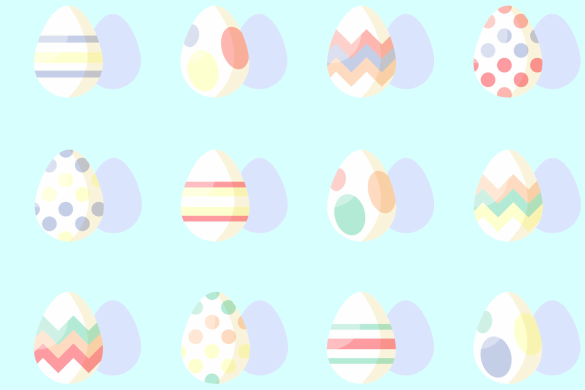 Pastel Easter Eggs Free Stock Photo