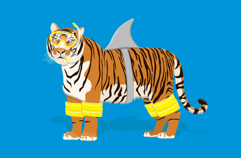 View Tiger Free Stock Vector