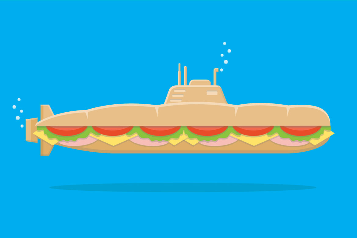 Submarine Sandwich Free Stock Vector