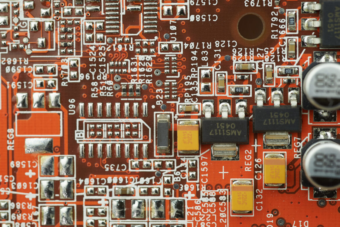 Circuit Chip Background Free Stock Photo
