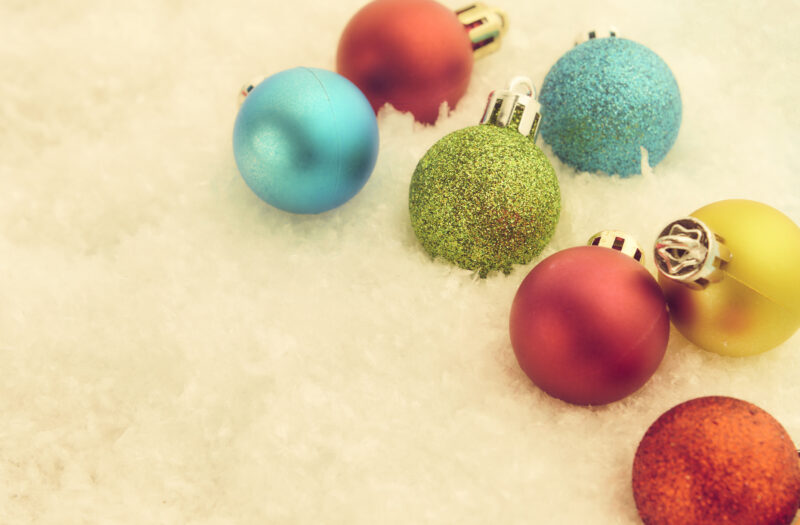 View Christmas Ornaments Background Free Stock Image