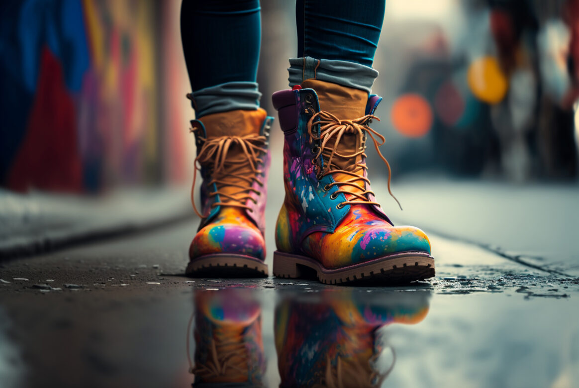 Colorful Boots Fashion Free Stock Photo