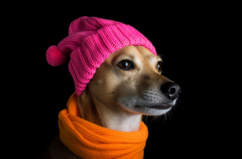View Dog with a Hat Free Stock Image