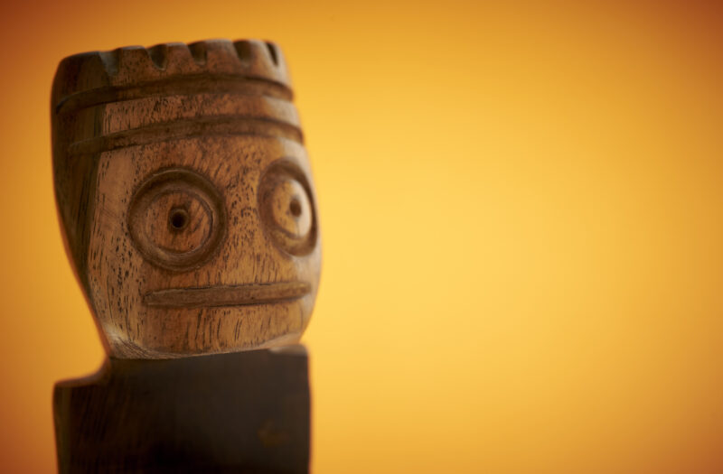 View Wooden Carved Face Free Stock Image