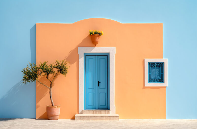 Cool Colorful Door Free Stock Photo