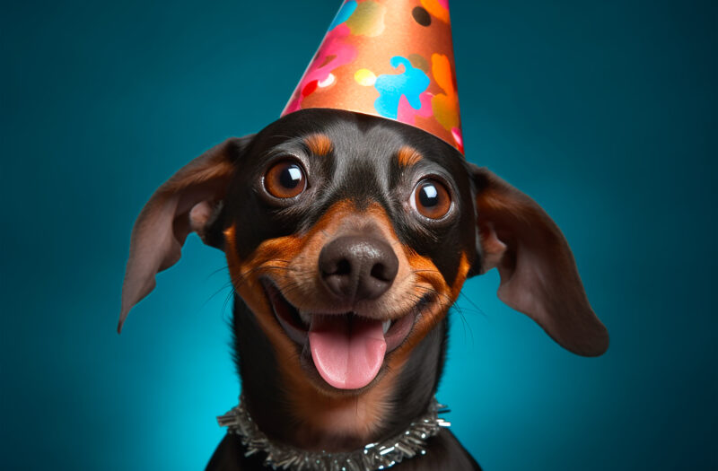 View Cool Party Dog Free Stock Image