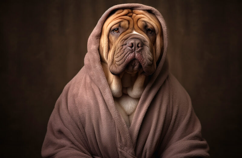 View Wrinkled Dog Face Free Stock Image