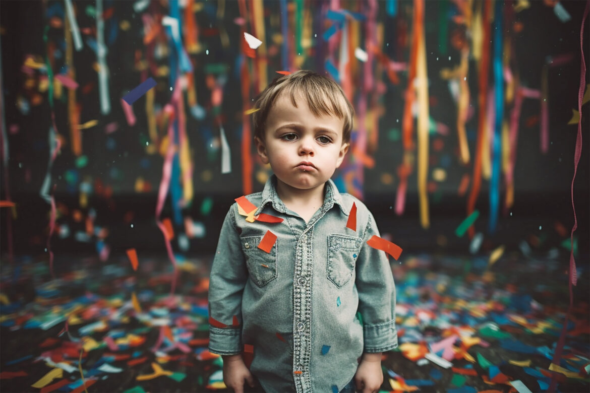 Unhappy Party Child Free Stock Photo