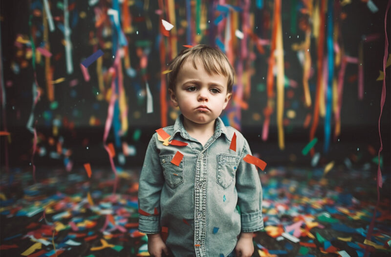 View Unhappy Party Child Free Stock Image
