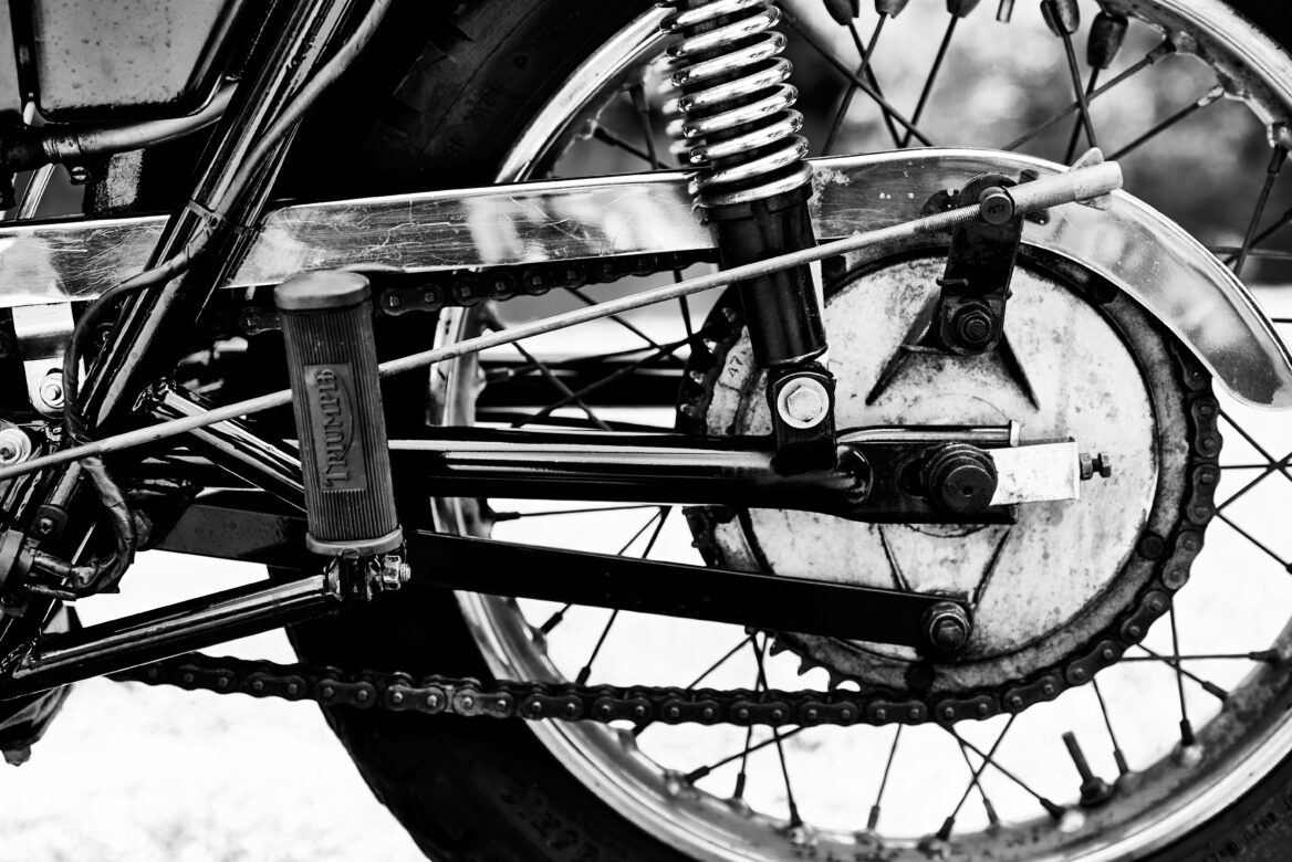 Old Motorcycle Wheel Free Stock Photo