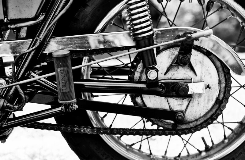 View Old Motorcycle Wheel Free Stock Image