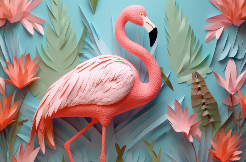 Pink Flamingo Art Free Stock Photo