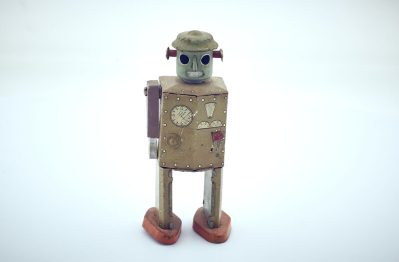 View Retro Toy Robot Free Stock Image