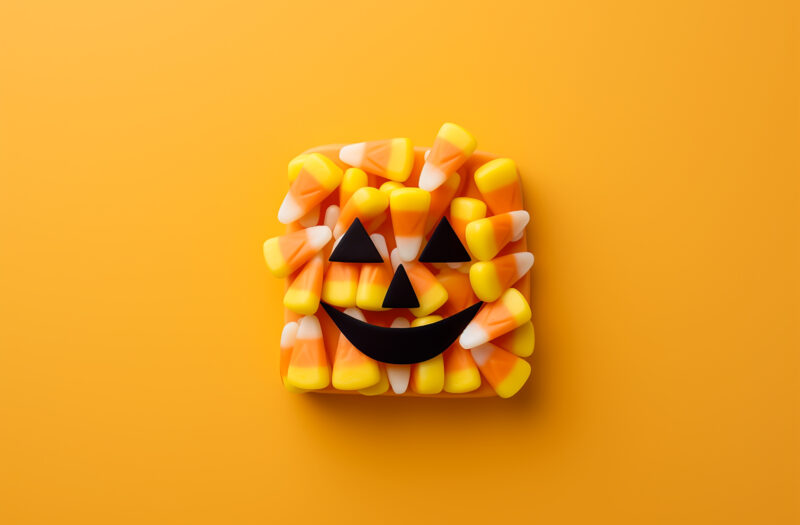 Candy Corn Halloween Pumpkin Free Stock Photo