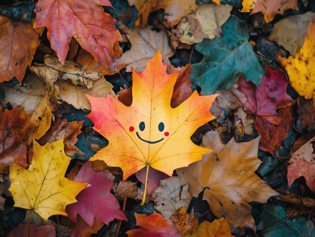 Autumn Foliage Face Free Stock Photo